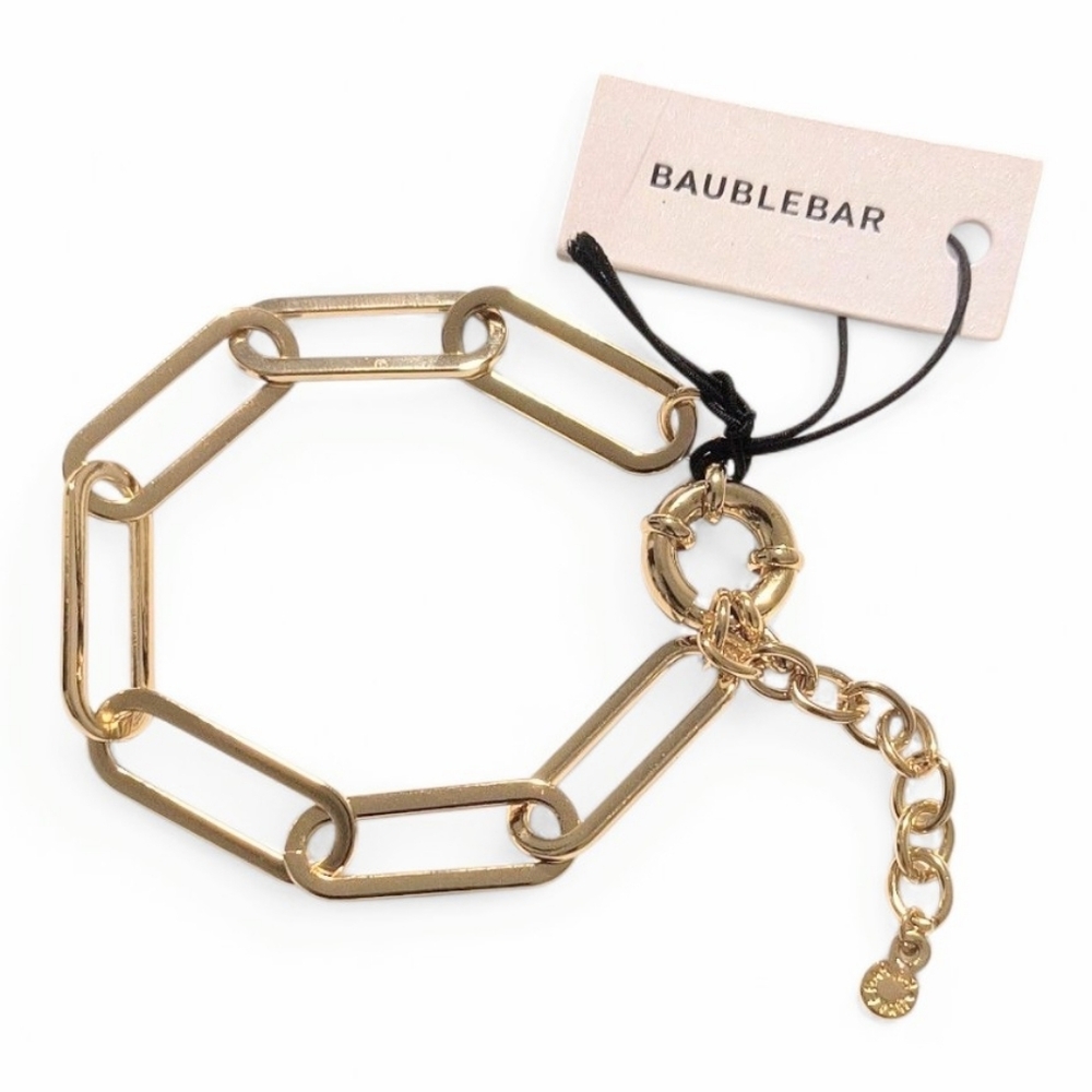 Baublebar Hera Paperclip Gold-tone Brass Bracelet